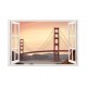 Sticker decorativ, Fereastra 3D, Podul Golden Gate, 85 cm, 641STK Sticker decorativ, Fereastra 3D, Podul Golden Gate, 85 cm, 641STK