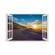 Sticker decorativ, Fereastra 3D, Rasarit, 85 cm, 611STK