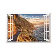 Sticker decorativ, Fereastra 3D, Sosea, 85 cm, 661STK