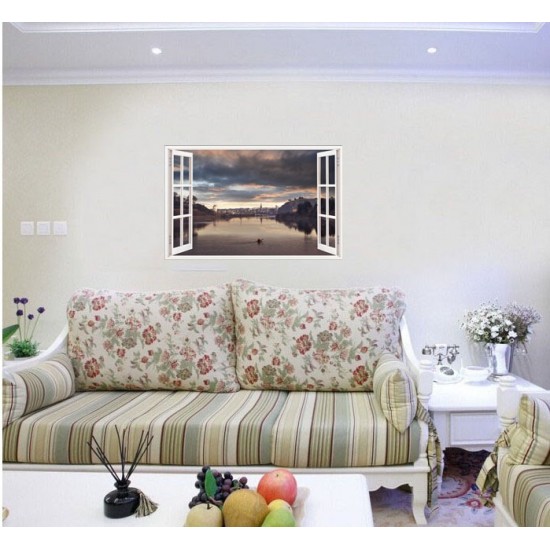 Sticker decorativ, Fereastra 3D, Waterford , 85 cm, 687STK