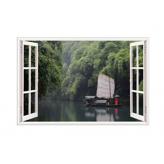 Sticker decorativ, Fereastra 3D, Yangtze River, 85 cm, 572STK Sticker decorativ, Fereastra 3D, Yangtze River, 85 cm, 572STK