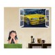 Sticker decorativ, Ferestra 3D, Masina, 80 cm, 1010STK