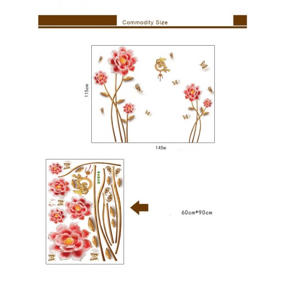 Sticker decorativ, Flori, 145 cm, 756STK Sticker decorativ, Flori, 145 cm, 756STK