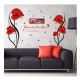 Sticker decorativ, Flori Anthurium rosii, 147 cm, 742STK