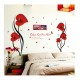 Sticker decorativ, Flori Anthurium rosii, 147 cm, 742STK
