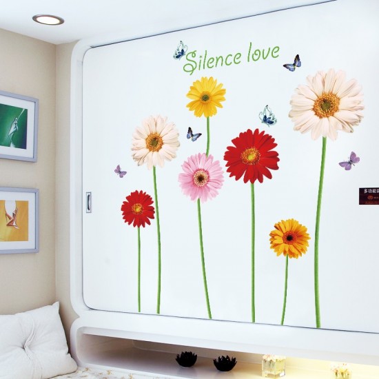 Sticker decorativ, Flori Gerbera, 125 cm, 803STK Sticker decorativ, Flori Gerbera, 125 cm, 803STK