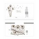 Sticker decorativ, Flori, My Love, 117 cm, 715STK