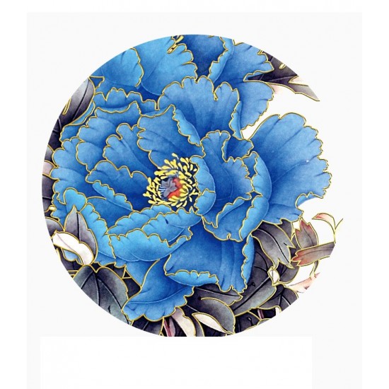 Sticker decorativ, Flori albastre, 130 cm, 802STK