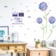 Sticker decorativ, Flori albastre cu 2 rame foto, 145 cm, 795STK