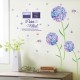 Sticker decorativ, Flori albastre cu 2 rame foto, 145 cm, 795STK