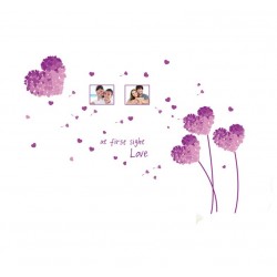 Sticker decorativ, Flori mov, 125 cm, 703STK