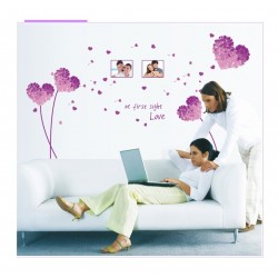 Sticker decorativ, Flori mov, 125 cm, 703STK