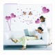 Sticker decorativ, Flori mov, 125 cm, 703STK