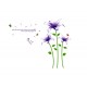 Sticker decorativ, Flori mov, 170 cm, 739STK Sticker decorativ, Flori mov, 170 cm, 739STK