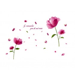 Sticker decorativ, Flori mov, 176 cm, 733STK
