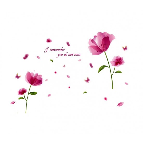 Sticker decorativ, Flori mov, 176 cm, 733STK