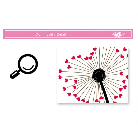 Sticker decorativ, Flori papadie, 120 cm, 808STK