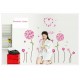Sticker decorativ, Flori roz, 130 cm, 702STK Sticker decorativ, Flori roz, 130 cm, 702STK