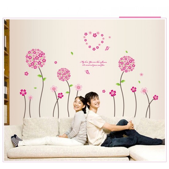 Sticker decorativ, Flori roz, 130 cm, 702STK Sticker decorativ, Flori roz, 130 cm, 702STK