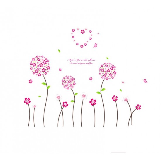 Sticker decorativ, Flori roz, 130 cm, 702STK Sticker decorativ, Flori roz, 130 cm, 702STK