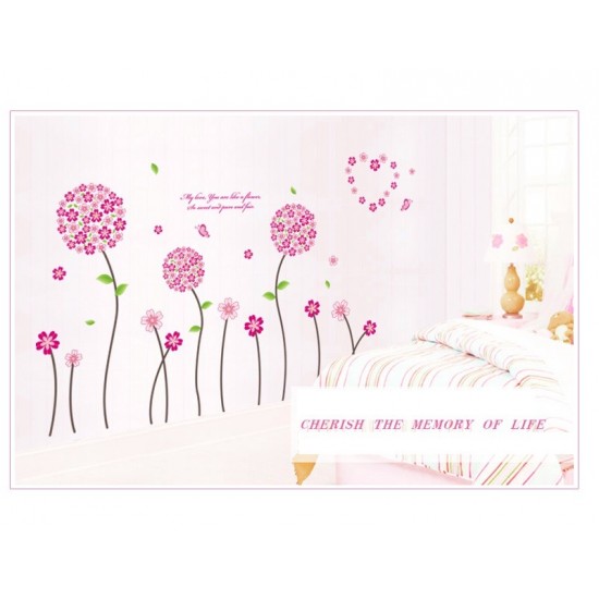 Sticker decorativ, Flori roz, 130 cm, 702STK Sticker decorativ, Flori roz, 130 cm, 702STK