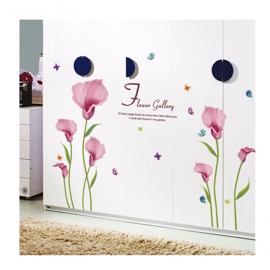 Sticker decorativ, Flori roz, 155 cm, 746STK Sticker decorativ, Flori roz, 155 cm, 746STK