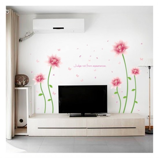 Sticker decorativ, Flori roz, 187 cm, 732STK