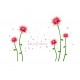 Sticker decorativ, Flori roz, 187 cm, 732STK