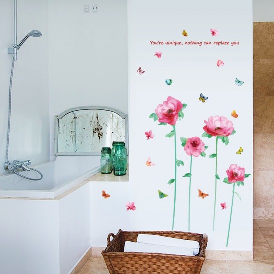 Sticker decorativ, Flori roz, 202 cm, 805STK