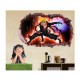 Sticker decorativ, Gaura in perete 3D, Anime, 85 cm, 1000-2STK