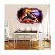 Sticker decorativ, Gaura in perete 3D, Anime, 85 cm, 1000-2STK