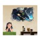 Sticker decorativ, Gaura in perete 3D, Anime, 85 cm, 1002-2STK