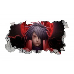 Sticker decorativ, Gaura in perete 3D, Anime, 85 cm, 1015-1STK