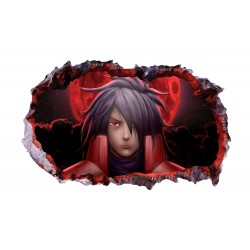Sticker decorativ, Gaura in perete 3D, Anime, 85 cm, 1015STK