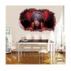 Sticker decorativ, Gaura in perete 3D, Anime, 85 cm, 1015STK