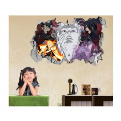 Sticker decorativ, Gaura in perete 3D, Uchiha-Uzumaki, 85 cm, 1017STK-2 Sticker decorativ, Gaura in perete 3D, Uchiha-Uzumaki, 85 cm, 1017STK-2