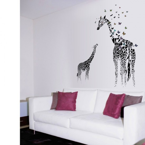 Sticker decorativ, Girafe, 130 cm, 747STK