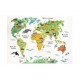 Sticker decorativ, Harta lumii a animalelor, 140 cm, 750STK Sticker decorativ, Harta lumii a animalelor, 140 cm, 750STK