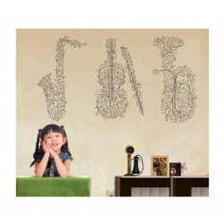 Sticker decorativ, Instrumente muzicale, 55 cm, 1146STK