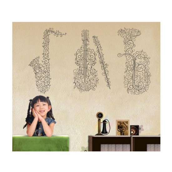 Sticker decorativ, Instrumente muzicale, 55 cm, 1146STK Sticker decorativ, Instrumente muzicale, 55 cm, 1146STK