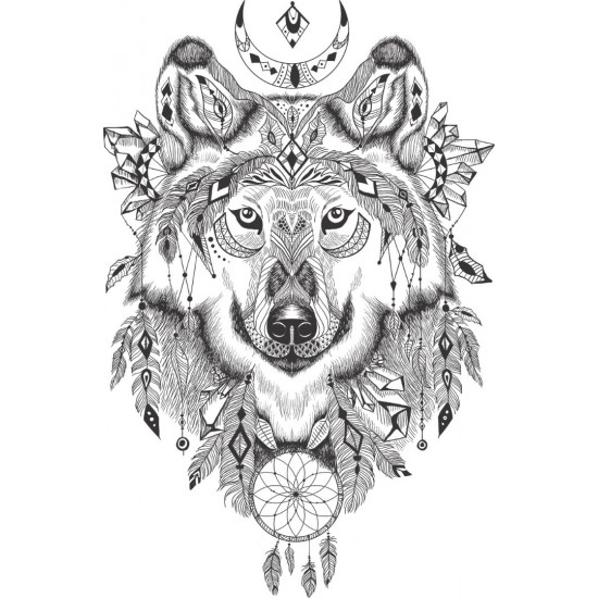 Sticker decorativ, Lup, 85 cm, 1077STK