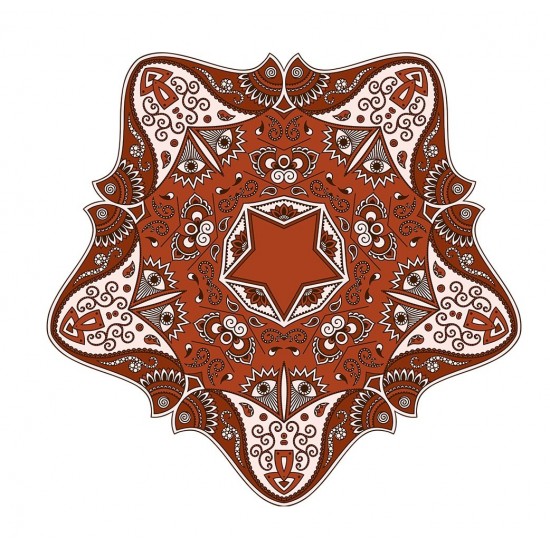 Sticker decorativ Mandala, Maro, 50 cm , 1060STK