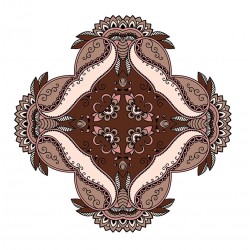 Sticker decorativ Mandala, Maro, 50 cm , 1062STK