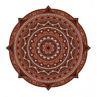 Sticker decorativ Mandala, Maro, 50 cm, 1069STK