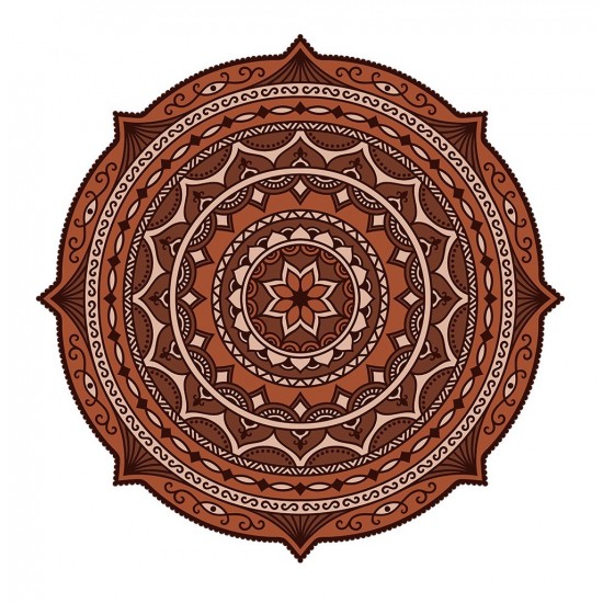 Sticker decorativ Mandala, Maro, 50 cm, 1069STK
