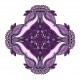 Sticker decorativ Mandala, Mov, 50 cm , 1063STK
