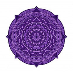Sticker decorativ Mandala, Mov, 50 cm , 1070STK