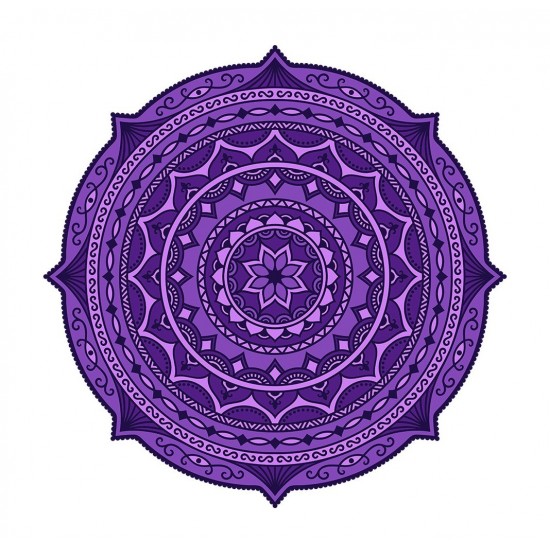 Sticker decorativ Mandala, Mov, 50 cm , 1070STK