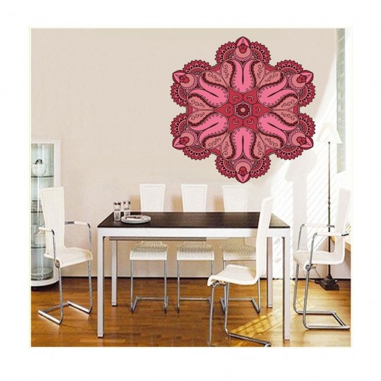 Sticker decorativ Mandala, Rosu, 50 cm , 1064STK