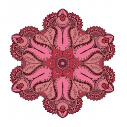 Sticker decorativ Mandala, Rosu, 50 cm , 1064STK